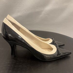 Anne Klein Black and Cream Heels